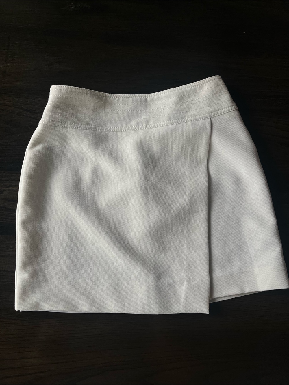 twik White Mini Skirt - Clean Wrap Front